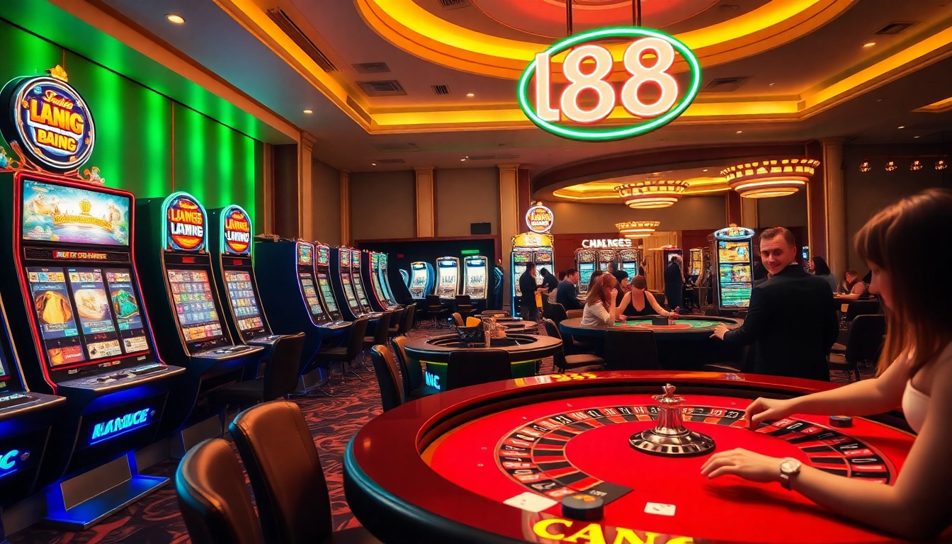 Experience the excitement of gambling at lc88 with vibrant slot machines and roulette tables.